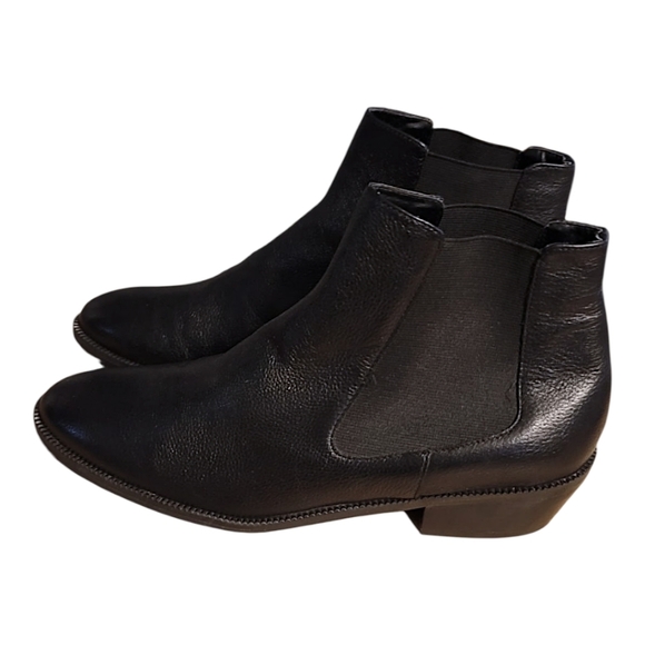 NEW, 4TH & UNION BLACK LEATHER CHELSEA BOOTS NEW WHITH TAGS  Size 6 - Picture 5 of 10
